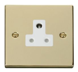 VPBR038WH  Deco Victorian 5A Round Pin Socket Outlet